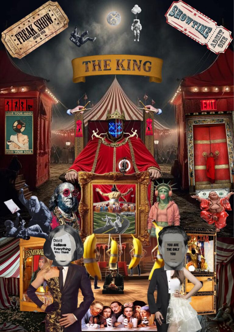 Matthew Morpheus Title The King Medium Collage