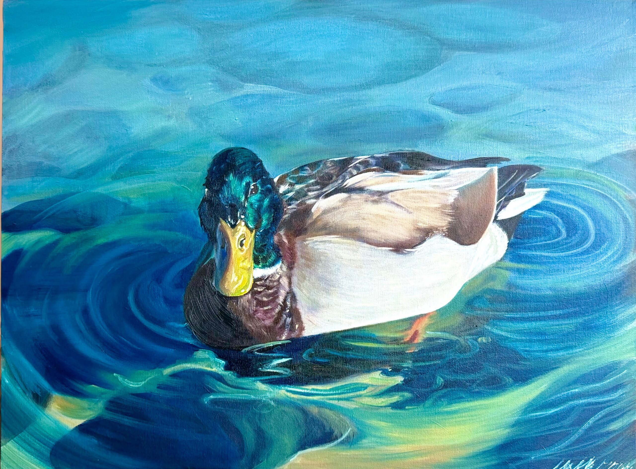 Duck on the Rocks by Makayla Magdaleno-White