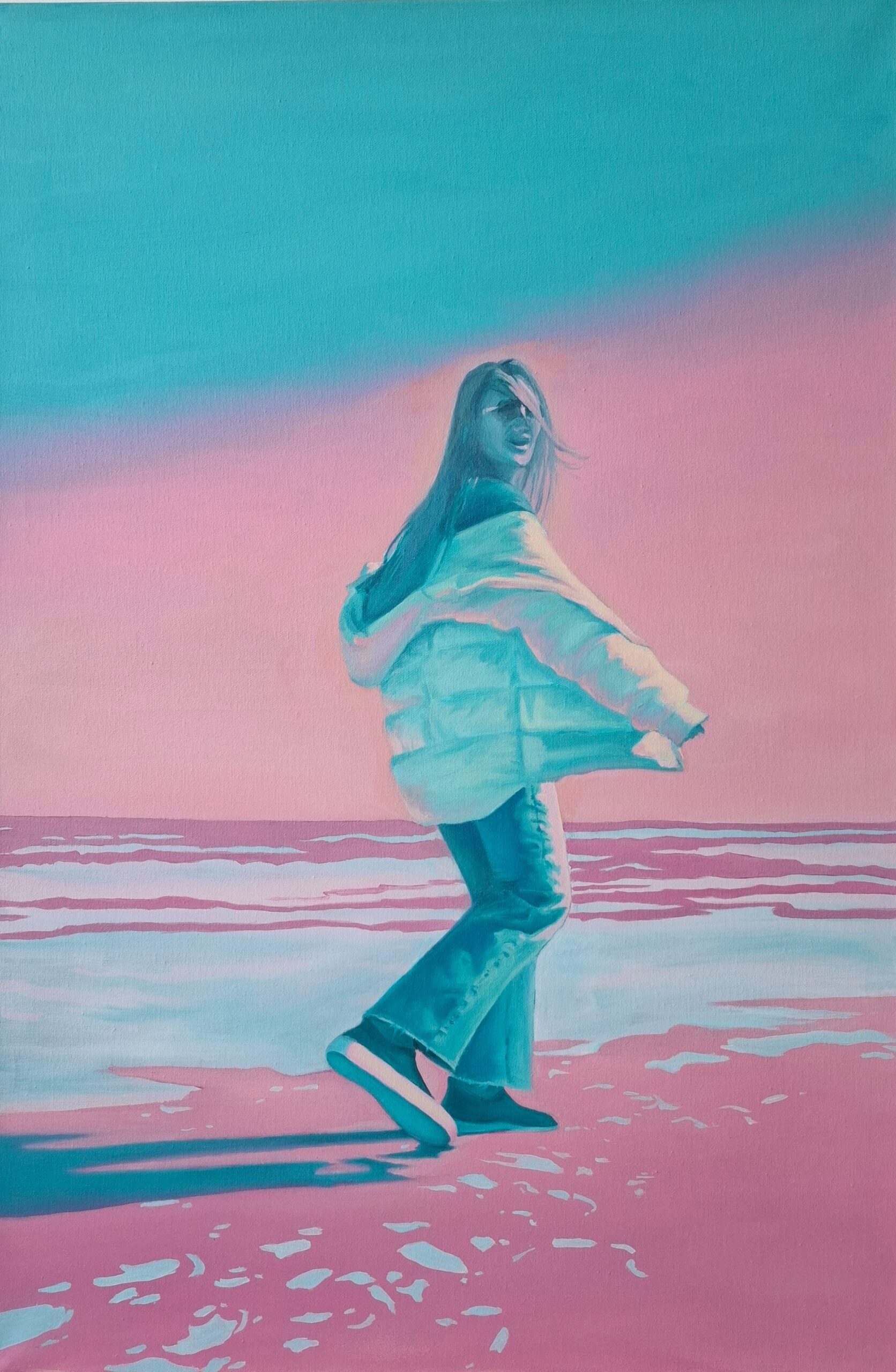 Escaping into the Cyan Sky by Koziulina Anastasiia